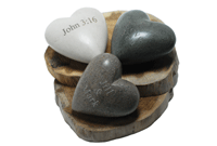 New Hand-carved Heart Stone Paper Weight